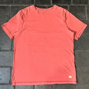 Vuori Tuvalu Short Sleeve Crew Neck T-Shirt Men's Size Large Rust Pink/red